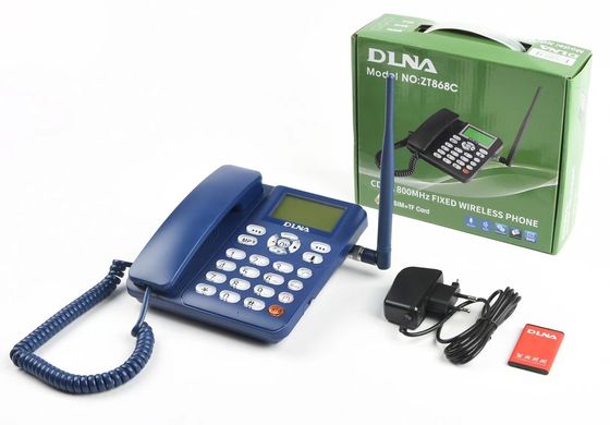 CDMA 800MHz bevestigde Draadloze Landline van de Telefoon1000mah Batterij CDMA Telefoon DLNA ZT868C